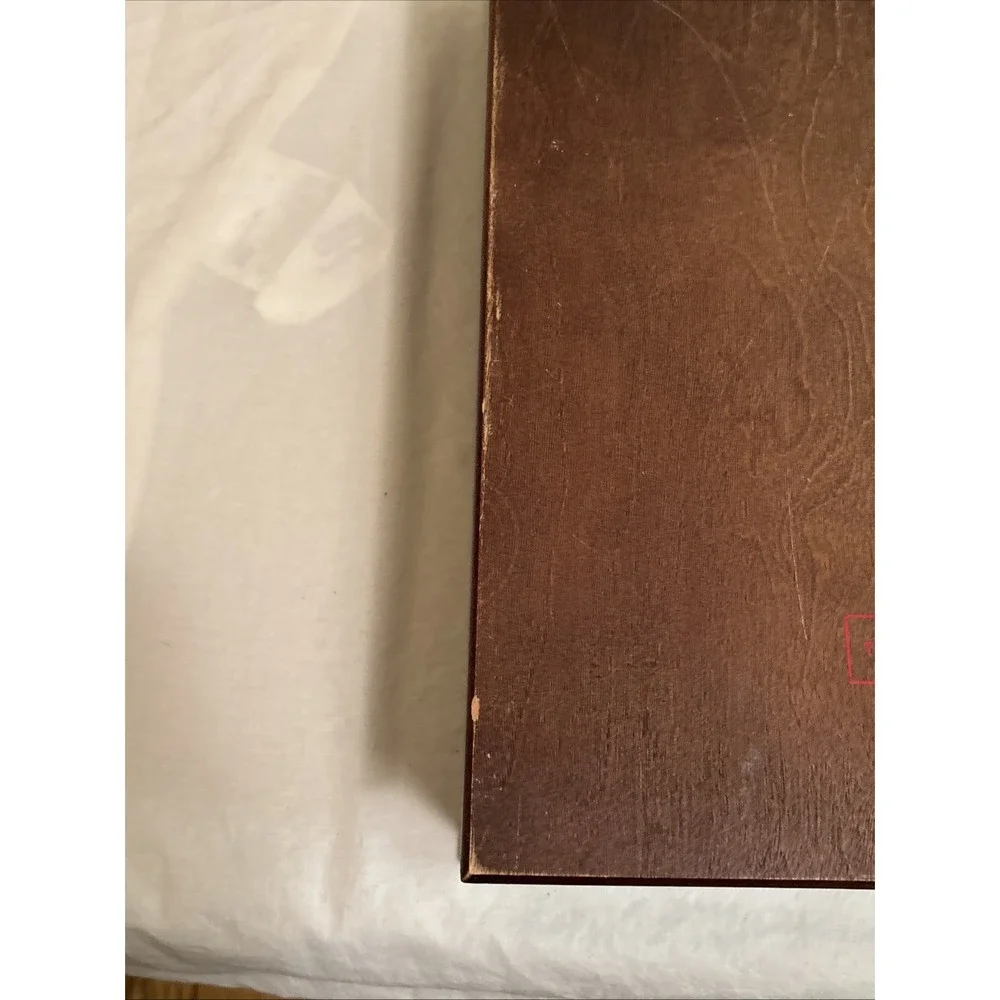 VTG 1991 The Bombay Company Book Box Mahogany Wood Hinged Large 14x11.5x3.5
